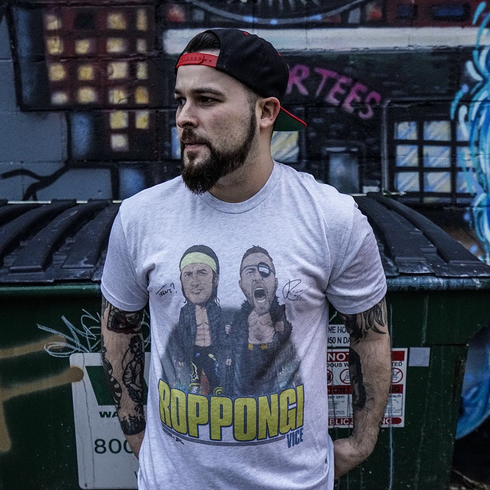 Clotheslined's tweet image. NOW AVAILABLE: "RPG" Clotheslined X Notz Collaboration.

LINKS: prowrestlingtees.com/clotheslined - clotheslined.com