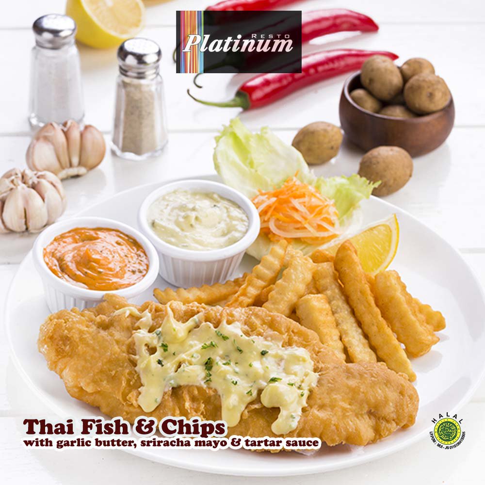 Most Valuable fish &amp; chip..! Only at Platinum Resto &amp; Kopilatinum you can find Fish &amp; Chips menus with great taste yet still afordable..!