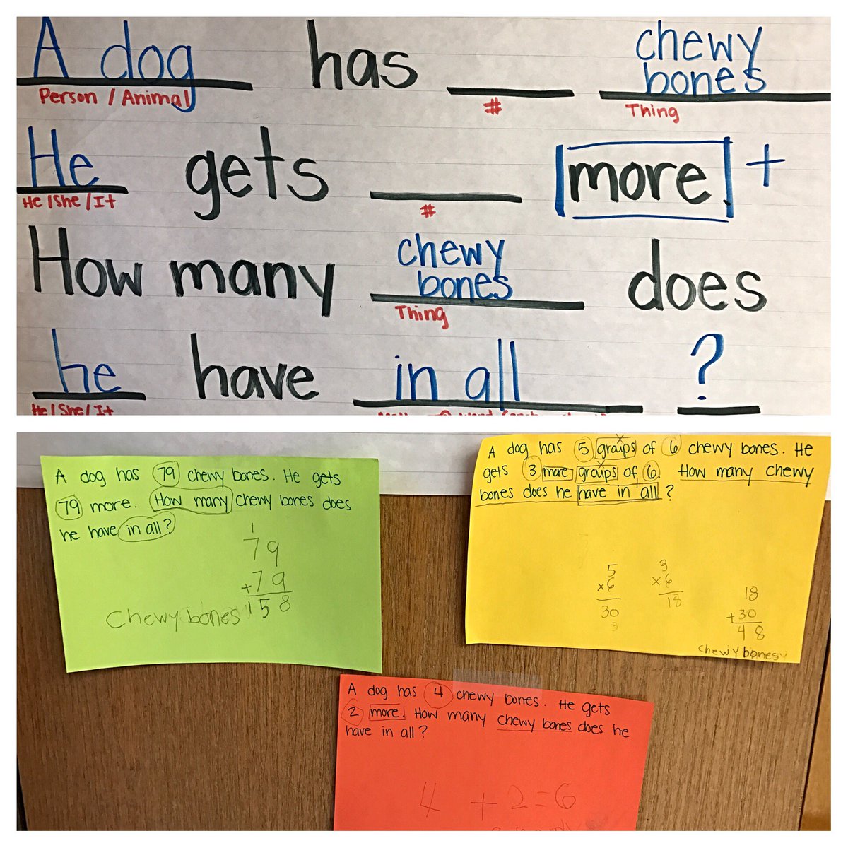 MsEdsonsKiddos's tweet photo. Happy Word Problem Wednesday! #mathmadlibs #leaveoutthenumbers #differentiateforyourkids @BaranoffSchool #AISDProud https://t.co/jVjqHvZ07D