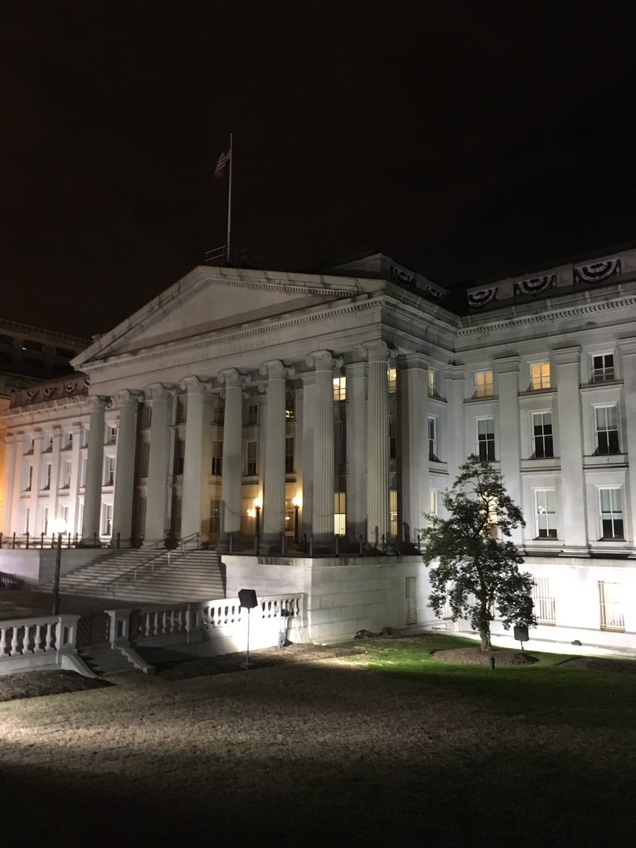 HUDDepSec44's tweet photo. Said farewell to my former @USTreasury colleagues. We helped rescue the economy and protect consumers.(my office was behind the bell!) https://t.co/La0IRDnfJg