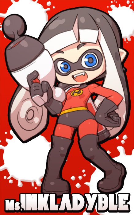 スサガネ イカちゃんの目の周りの黒いの どこか他のキャラでみたことあったなぁ そうだ Mr インクレディブルだ と思い描きました ミス Ink Lady Bleです ブキのノヴァブラスターはなんとなくそれっぽそうなデザインだと思ったので選びました T スサガネ イカちゃんの目の周りの黒いの どこか他のキャラでみたことあったなぁ そうだ Mr インクレディブルだ と思い描きました ミス Ink Lady Bleです ブキのノヴァブラスターはなんとなくそれっぽそうなデザインだと思ったので選びました T