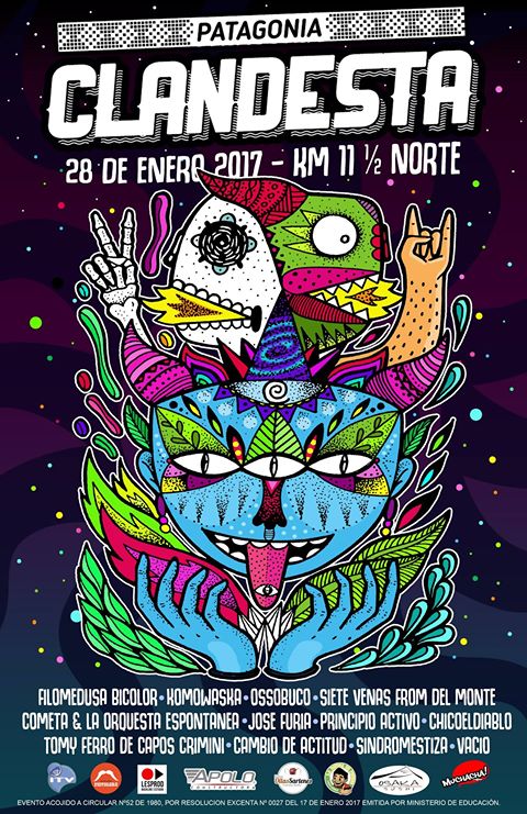 Sábado 28 de Enero! 
Con lluvia o viento #Patagonia Clandesta2017 va si o si! 
los esperamos Km 11 1/2 Norte. 
#puq #magallanes #festival RT
