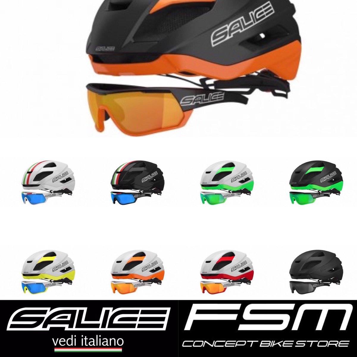 Combo pack Salice Levante helmet &amp; Salice 016 eyewear. Check it out on fsmbikes.com