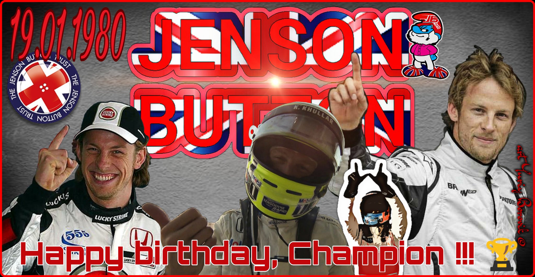  2017, 19 January Morning all  Happy birthday, Jenson Button Happy birthday, Champion 