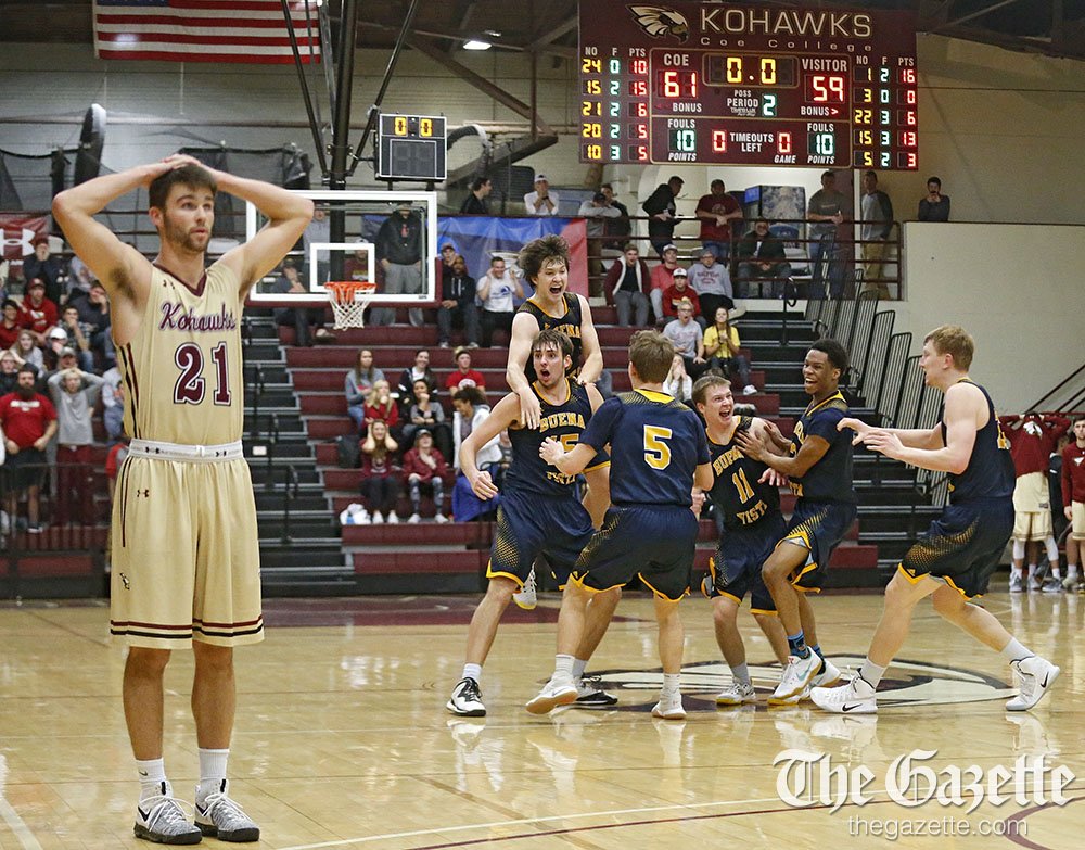 .<a href="/BVUAthletics/">Beaver Athletics</a> stuns Coe College on game winning 3-pointer with .6 seconds to go. BV was down 14 with 5 minutes to go and came back to win.