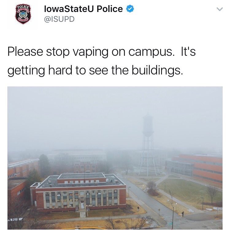 WORLDSTAR's tweet photo. Iowa State university police have no chill 👮🤣 https://t.co/JHkS2cmqCj