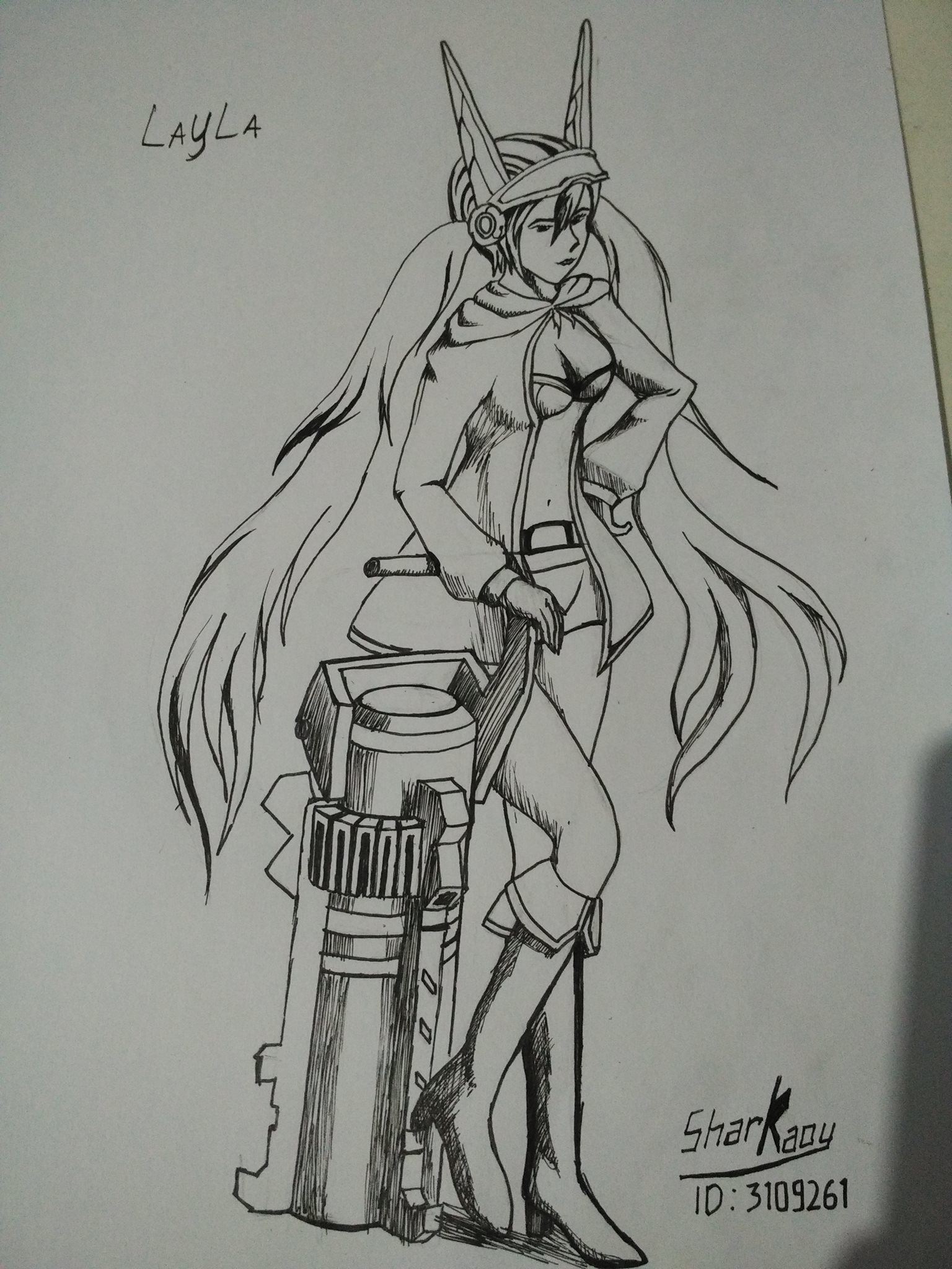 I tried to draw my main  Mobile Legends Amino Amino