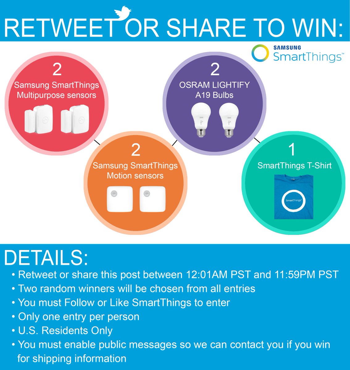 smartthings's tweet image. RT this with a picture of you or your SmartThings to win this #GetToKnowYourCustomersDay giveaway! Complete rules: wp.me/p4wfWI-2yS