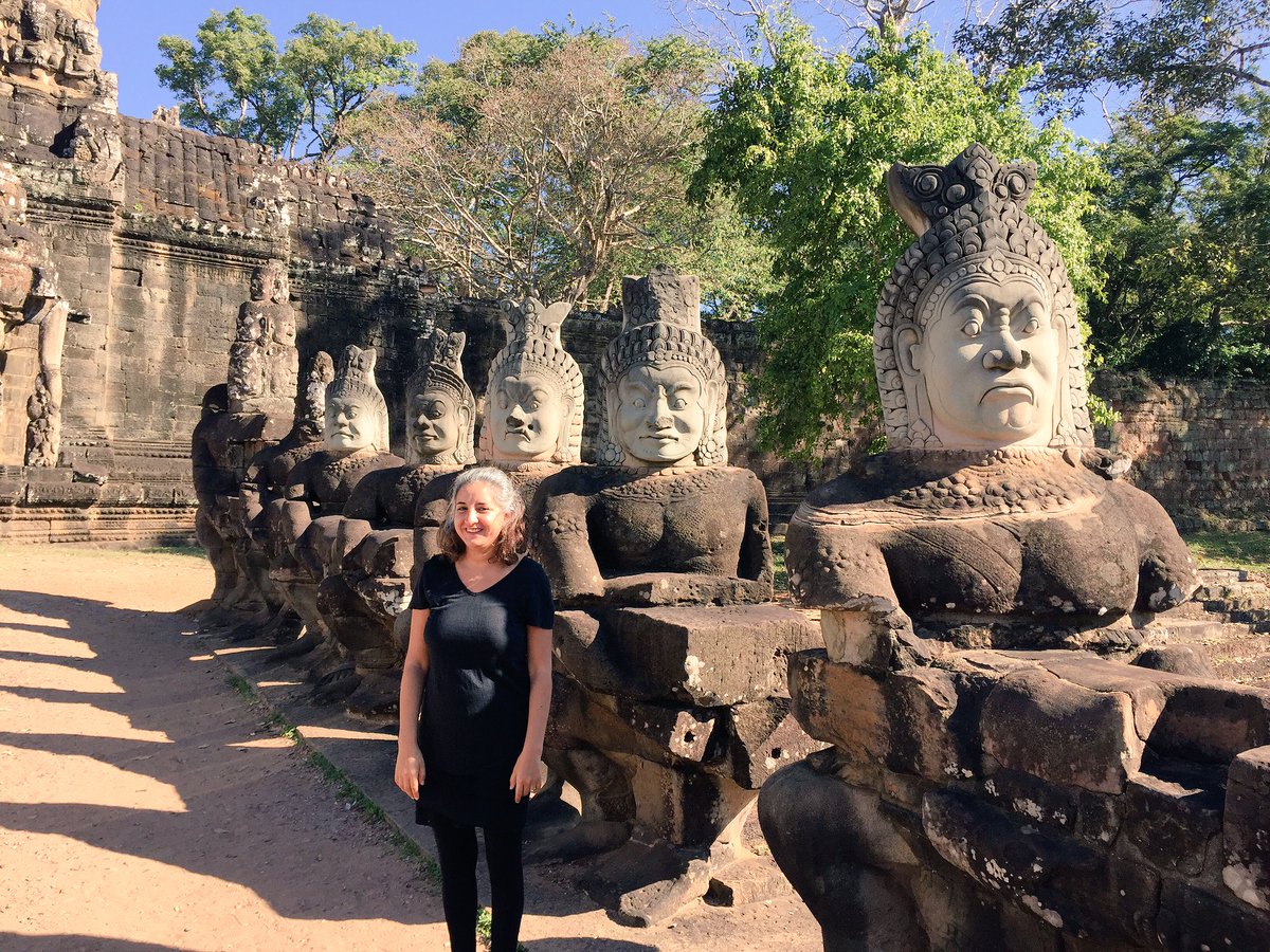 HollyShulman's tweet photo. These guys all look kind of pissed. 

#travel #ankgorwat #cambodia https://t.co/0WTxYLqUET