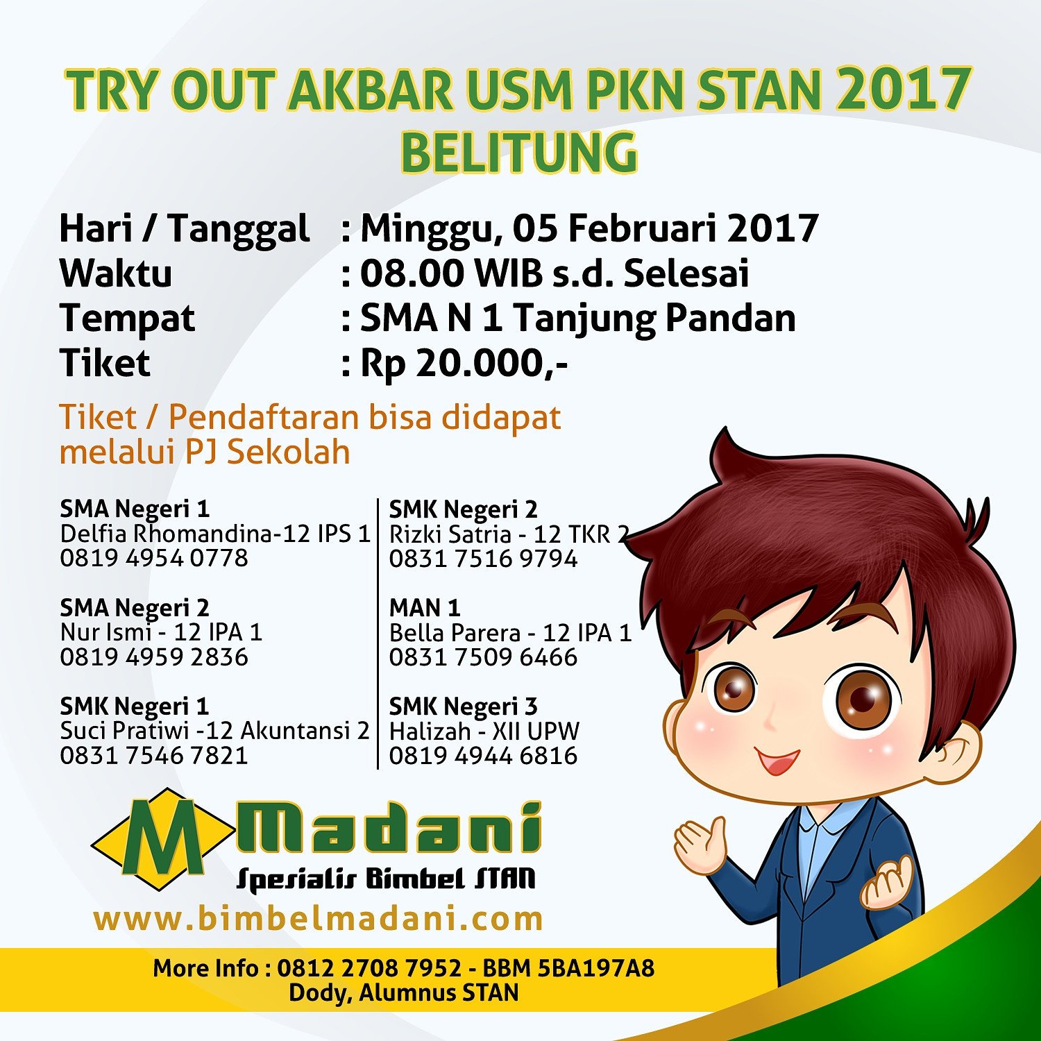BIMBEL MADANI on Twitter "Buat calon mahasiswa kedinasan PKN STAN di Belitung ayo ikuti Try Out USM PKN STAN 2017 don t miss it