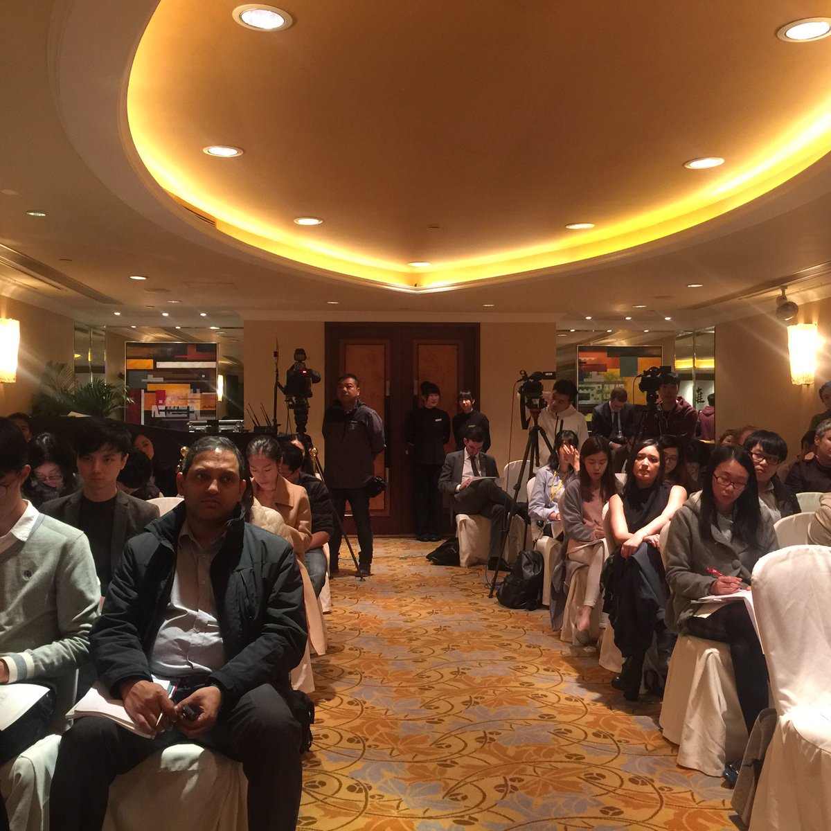 FredericNeumann's tweet photo. Facing th press in HK together with @kingeconomist, questions on trump dominate, feel that'll be the case for a while https://t.co/1YNFkPFvGJ