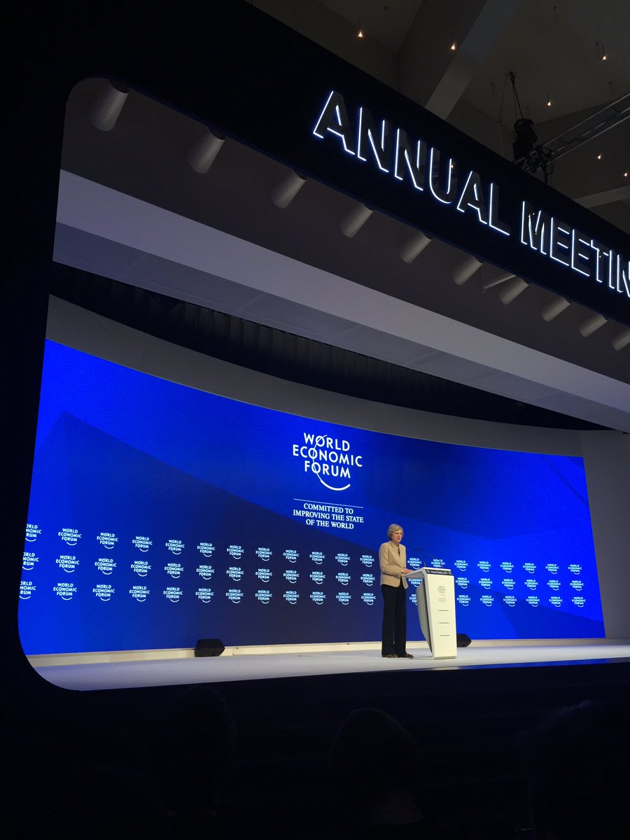 Theresa May wants a brand new international U.K #brexit #davos2017 #wef17