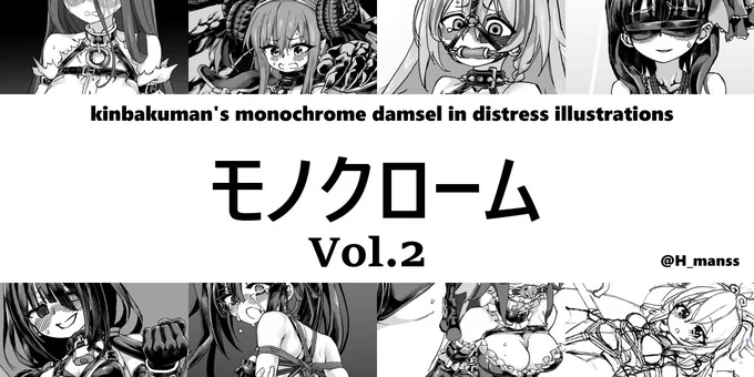 https://t.co/oi1YgMfXTe  DIDのイラスト集の販売しました2 白黒のDID(damsel in distress)イラスト集です。14種類, 都合 40枚のイラストで構成されています。よろしくお願いします。 