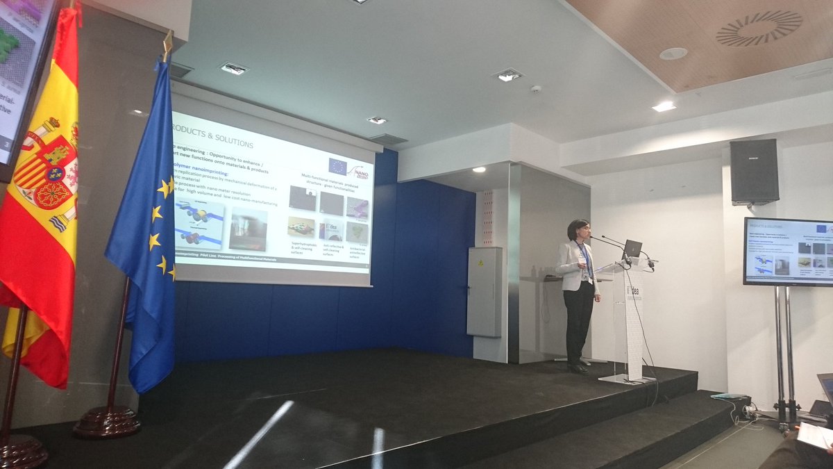 LuciaInigo_CDTI's tweet image. Dr Isabel Rodriguez @IMDEA_Nano on their #OpenAcces #R2R Nanoimprinting #Pilotline #Nanoleap  #H2020 #NMBP #IMPACT #EUBudget4Results