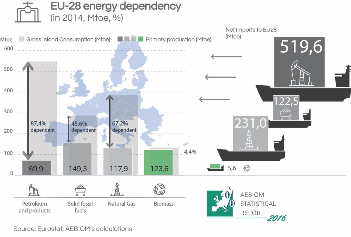 cebcgraz's tweet photo. Europes fossil dependence is shocking. renewables can replace fossil oil! @DidzisPalejs @AEBIOM #cebc2017 #EUbioenergy #biomass #bioenergy https://t.co/Hj8hlCIMID