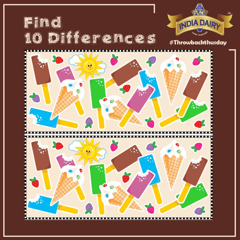 FunIndiaDairy's tweet photo. What are the differences ?
#Throwbackthusday https://t.co/xYe5DuaqG2