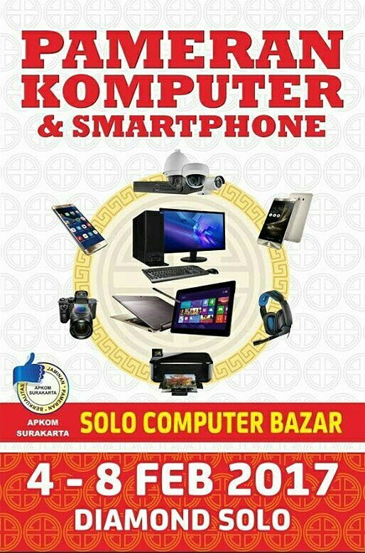 SoloUpdate's tweet photo. #Solo 4/2-8/2/17 Pameran Komputer &amp; Smartphone SOLO COMPUTER BAZAR  | Venue: Diamond Convention Center Solo https://t.co/EbS36f0qRn