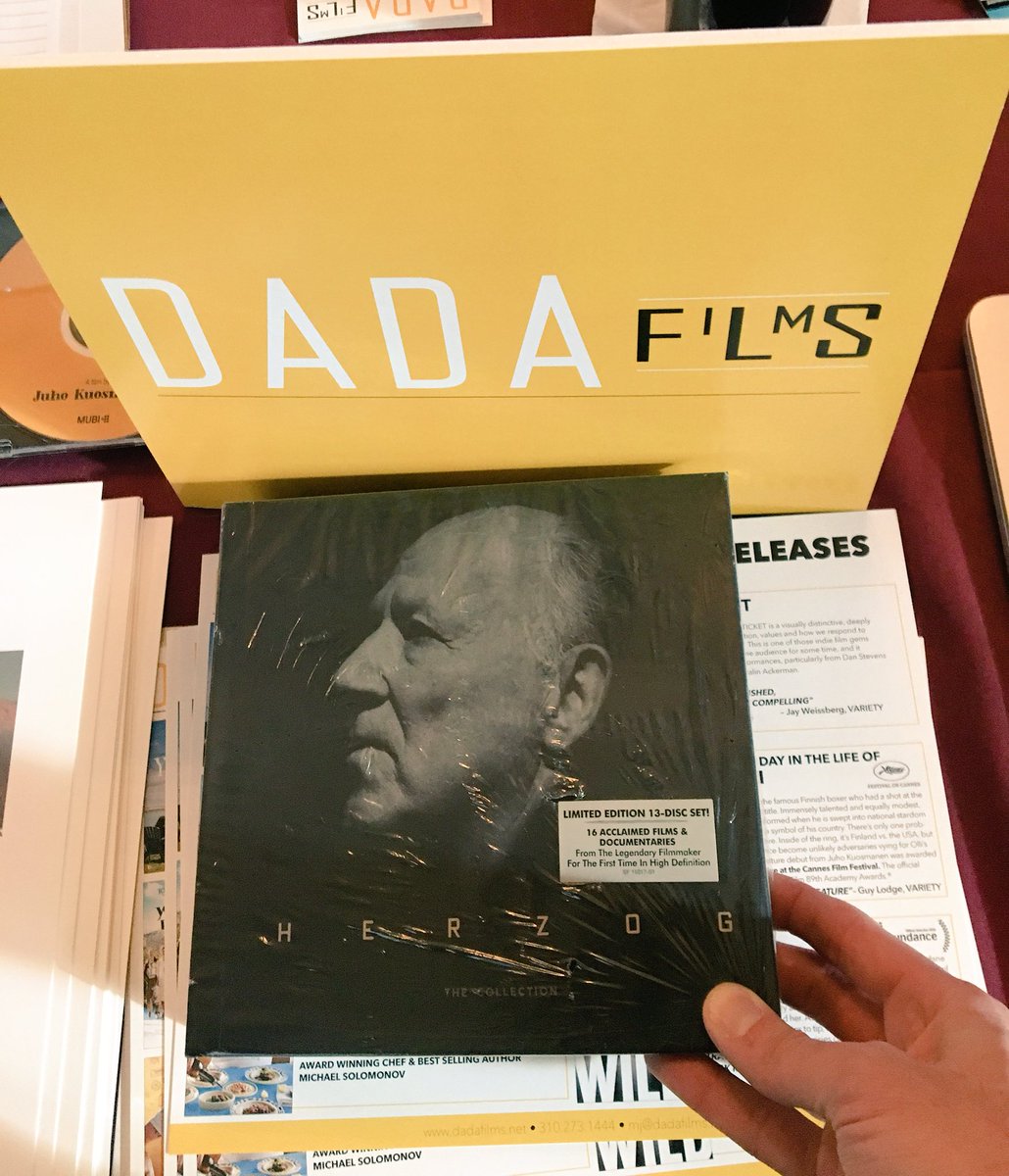 Barak_Epstein's tweet photo. Thanks @DADA_Films and @ShoutFactory for the Herzog Box Set! #AHC2017 https://t.co/yCvHG4Hsl6