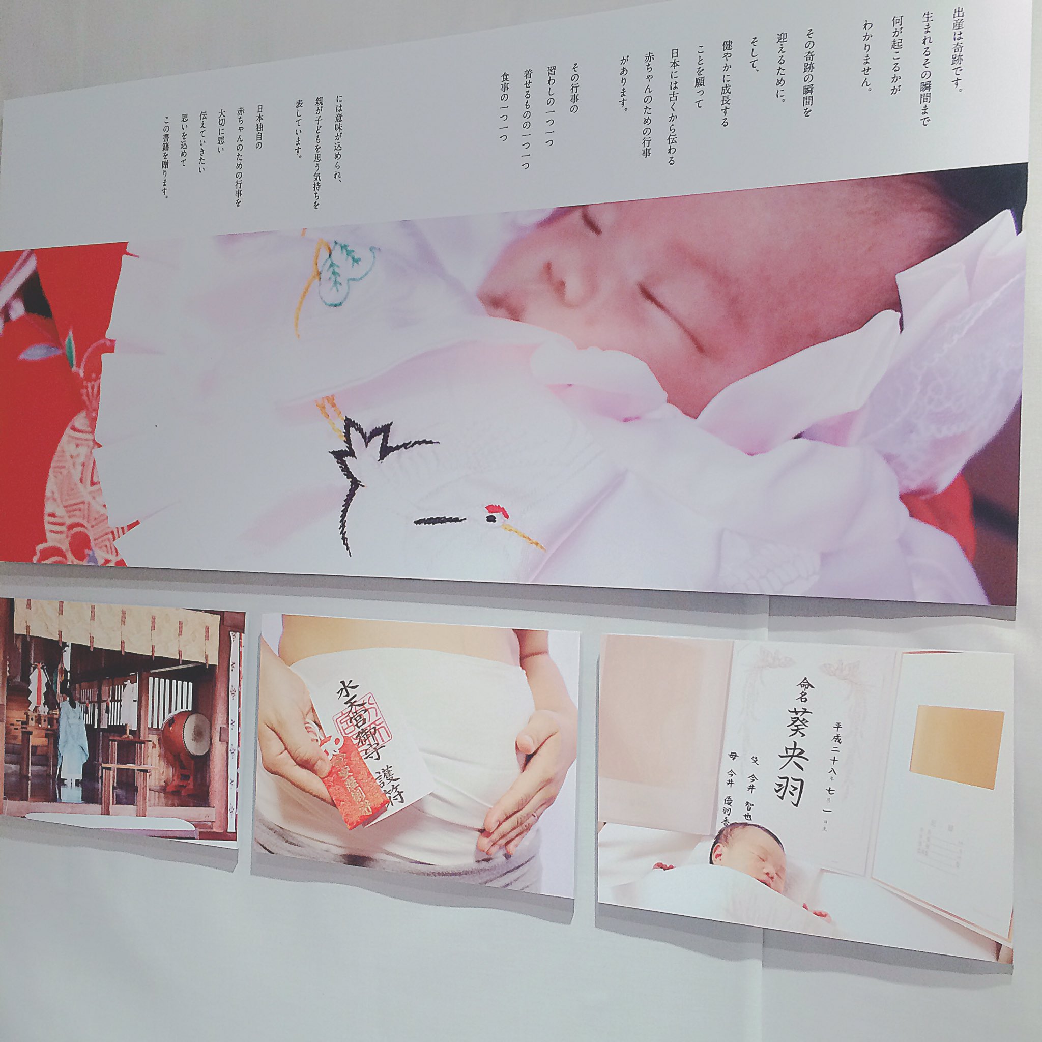 あらーけ 今日から大学生最後の展示 卒制展が始まります 私は赤ちゃんのための伝統行事 を伝えるための書籍と 育児をするお母さんの心の支えになる日めくり成長カレンダーを制作しました 去年の夏にお姉ちゃんが出産し そのことをきっかけにこの作品