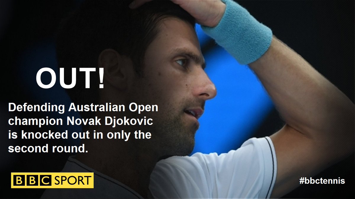 BBCSport's tweet photo. This is a huge shock!

➡️ https://t.co/ZUKoD8U6Gq #AusOpen https://t.co/fNcirYFYAd