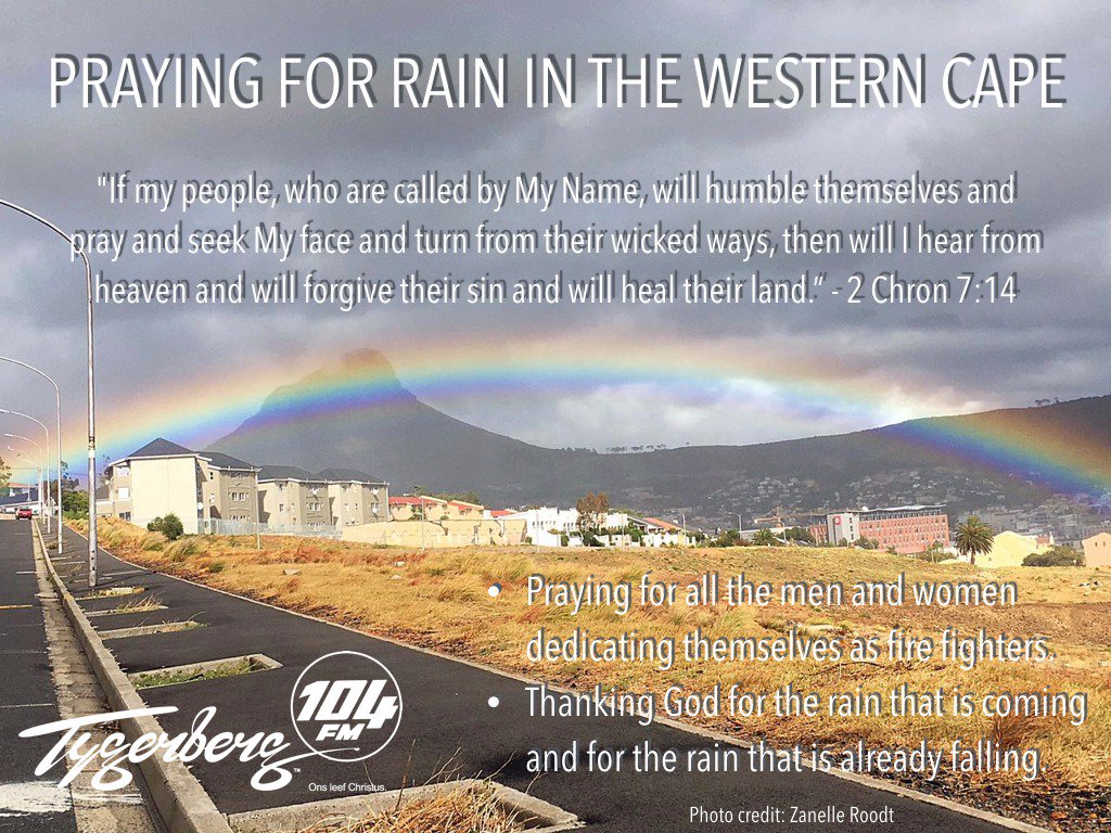 Today we are praying for rain in the Western Cape and we are also praying for fires to cease. #PrayForRain <a href="/GrootFM/">GROOTfm 90.5</a> <a href="/NGKerk/">NG Kerk</a> <a href="/moreletakerk/">MoreletaparkGemeente</a>