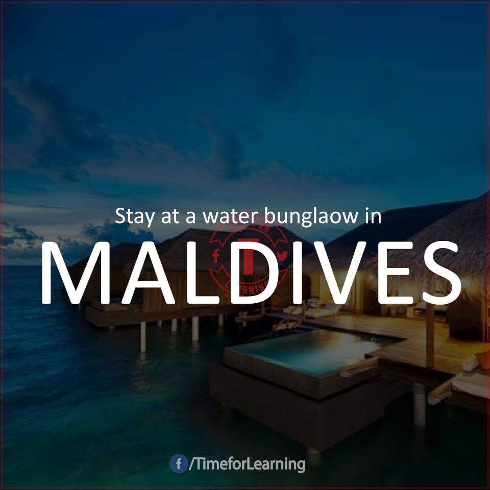 kobby_national's tweet image. #TimeForLearning
STAY AT A WATER BUNGALOW - MALDIVES