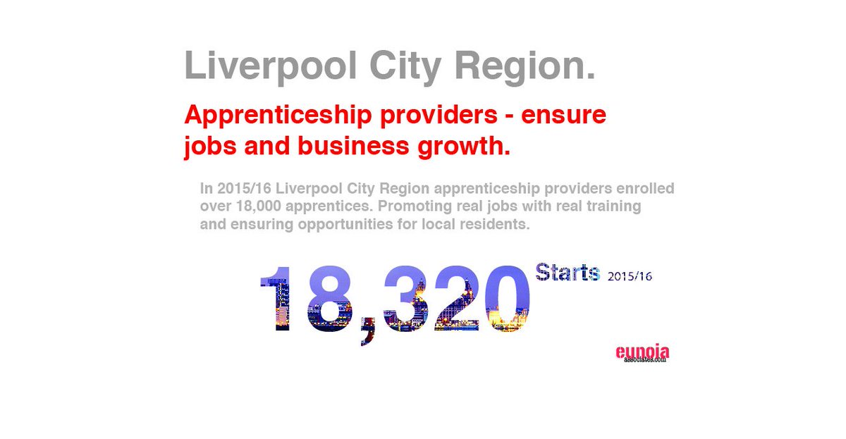 Highlighting the fantastic contribution of LCR apprenticeship providers to our local economic prosperity and sustainable employment.