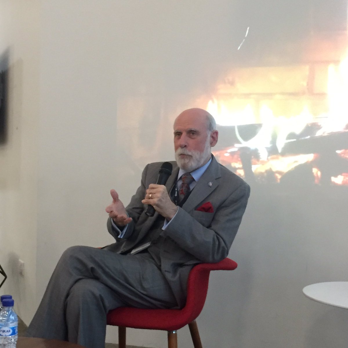 GDSHive's tweet image. Mr Vint Cerf shared the story and purpose of creating TCP/IP, the #digitaldarkage and progress of interspecies internet.