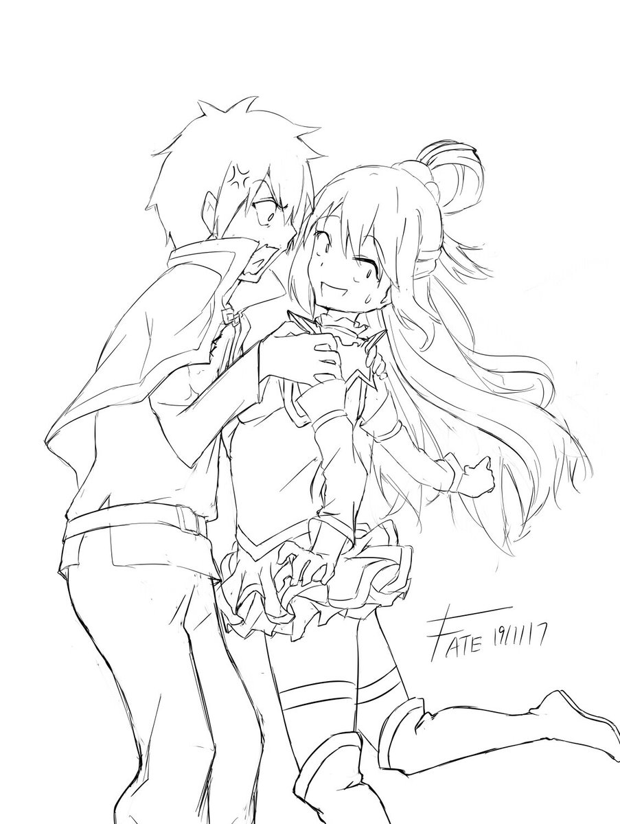 「この、駄女神が!!!」「えへへ。。。」#このすば2 #この素晴らしい世界に祝福を 