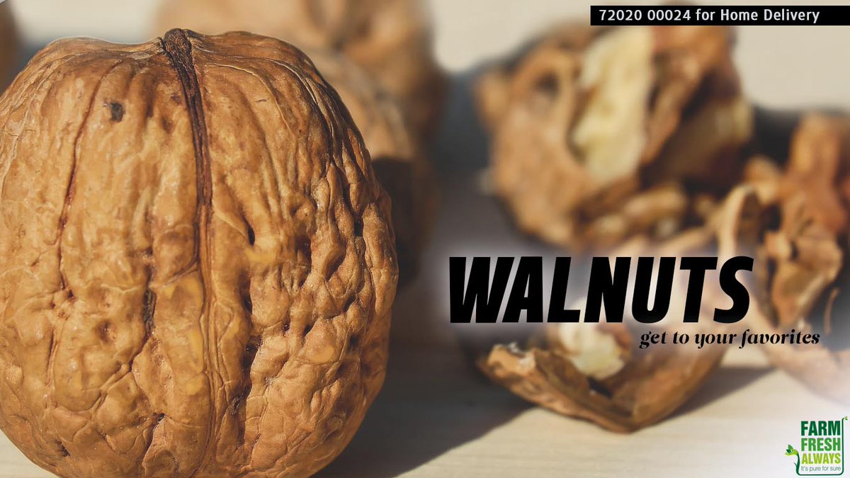 FarmFreshAlways's tweet photo. Get Amazing Walnuts from FarmFreshAlways.
With FarmFreshAlways Home Delivery is FREE*.
(*Free Home Delivery on all orders above Rs. 249) https://t.co/nYj5cjaZz0