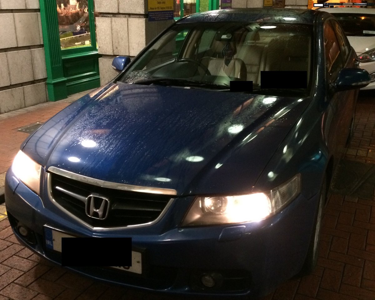 GardaTraffic's tweet photo. Car parked illegally, driver was buying chips. On inspection car had no insurance/nct/tax. Car Seized. You takeaway chips, we takeaway car https://t.co/Spp88lan9o