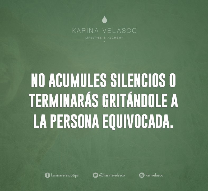 karinavelasco's tweet photo. Establece límites a tiempo. A veces vamos cargando tantas cosas que no hemos dicho, que terminamos desquitándonos con quien menos pensamos. https://t.co/XQ2Ga0JBkP