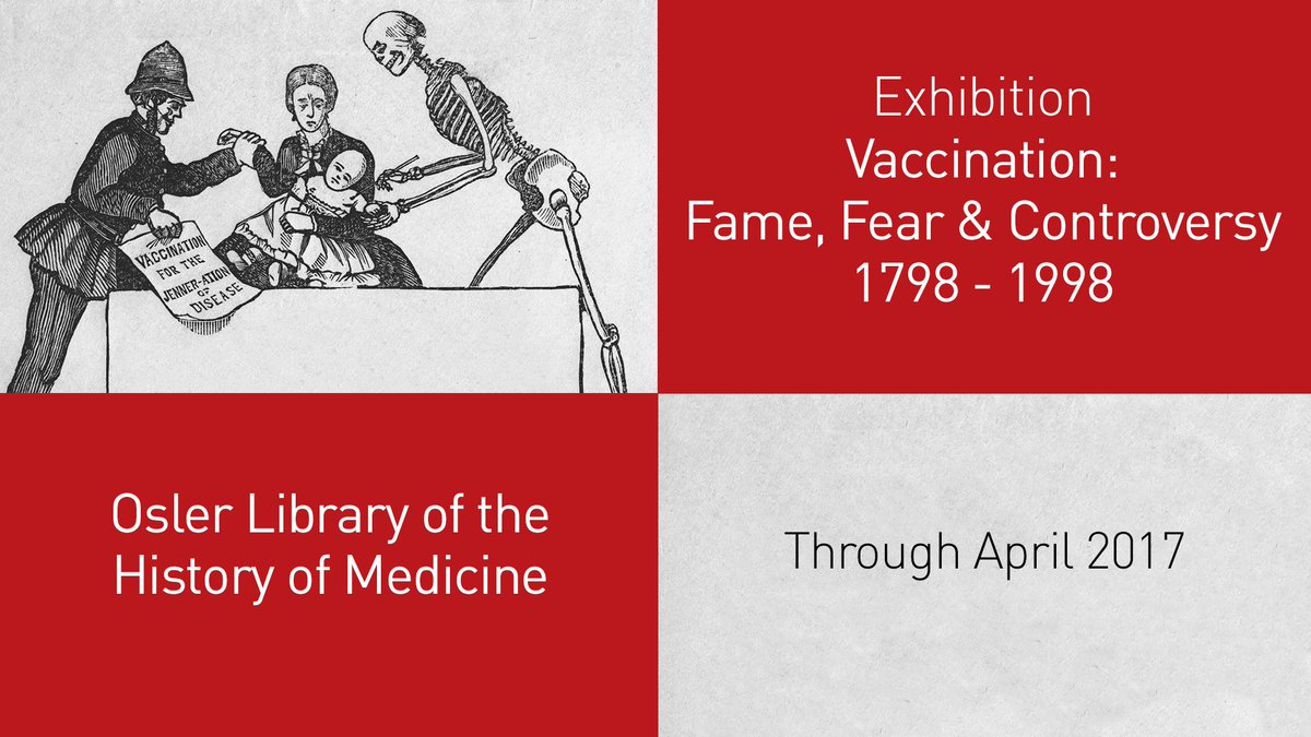 McGillLib's tweet photo. Fascinating new @OslerLibrary exhibit explores the history of vaccinations. Vernissage February 1st! https://t.co/uGELCrS0Lw @McGillMed https://t.co/yzSNvjibwF