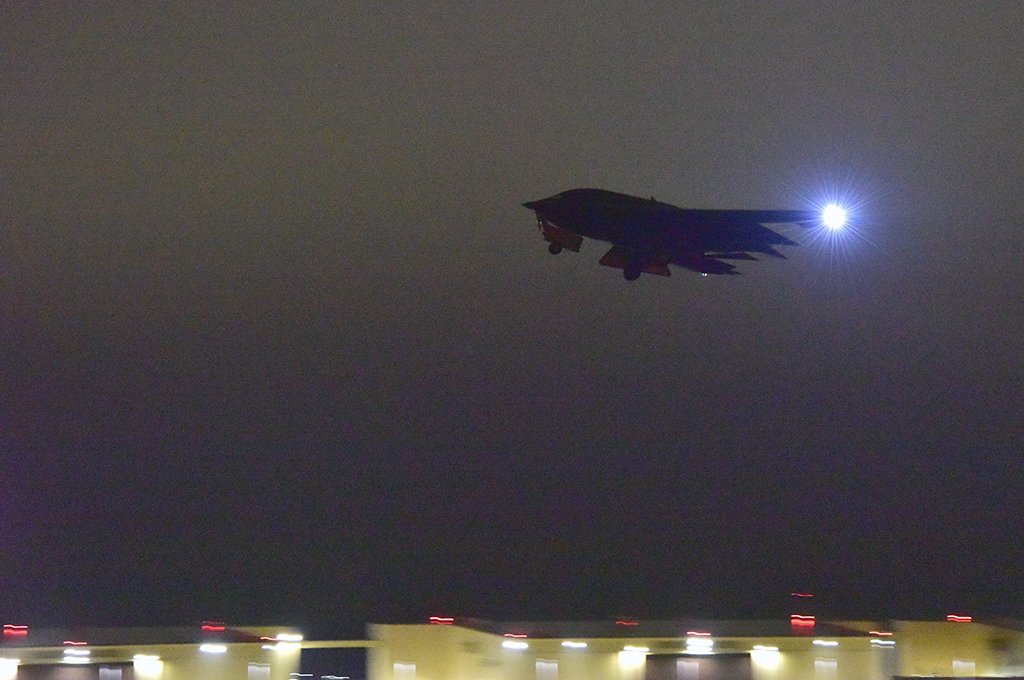 A B-2 at Whiteman AFB takes off in support of operations In conjunction with the Libyan Government of National Accord #AircraftPhoto