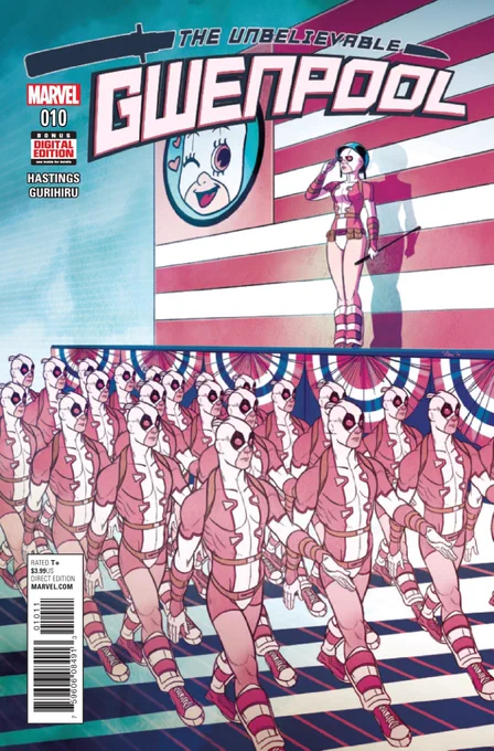 お知らせが遅くなりましたがグウェンプール#10(The Unbelievable Gwenpool)がアメリカで発売されました。中のアートをグリヒルが担当しています。カバーアートはStacey Leeさんです。日本では来週入荷されると思いますので、もうちょっとだけお待ちください。 