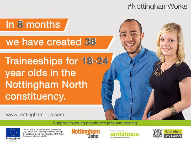 Aged 18-24, live in Aspley, Bulwell, Bulwell Forest, Bilborough, Basford, Berridge, Bestwood? Fancy a Traineeship? bit.ly/2bspinH