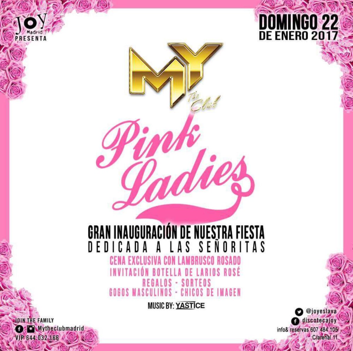 AlbertoEl7's tweet photo. Domingos en #JoyEslava!
🌟#MyTheClub🌟
Chicas invitación a #Sushi y #LariosRose!!

#LISTA DE ALBERTO SÁNCHEZ⬅
INFO RESERVAS 699720434
#Myhyv https://t.co/WKq0ggc2Dx