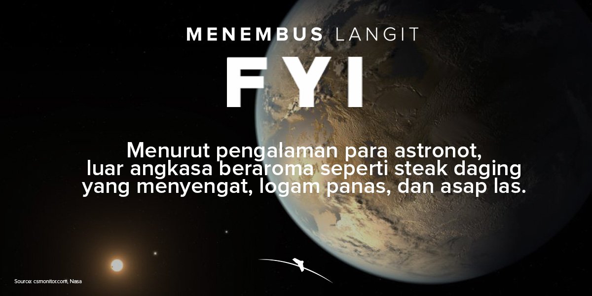 #MenembusLangit FYI: Ruang angkasa baunya seperti apa ya? csmonitor.com/Science/2012/0…