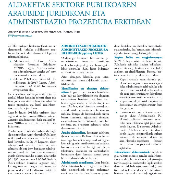 AuziaEuskaraz's tweet photo. Artikulu interesgarria Administrazio Prozeduraren Lege berriari buruz  #AdministrazioaEuskaraz en 95 zk.an @IVAP_eus https://t.co/qXjdxonpDR https://t.co/WaIkYbCEUl