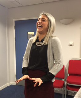KatieDuckworth's tweet photo. What a great day with @alzscot. I’d love to run #tamingtime with your #nonprofit. We might just have this much fun https://t.co/SrYEkSvy0x https://t.co/P8B48KuQWK