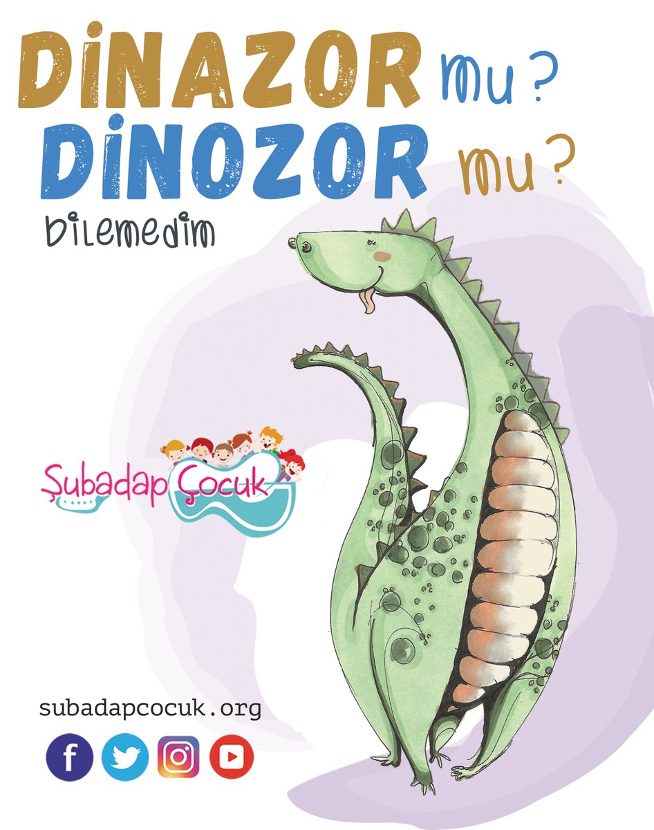 subadap's tweet photo. Dinozor mu Dinazor mu bilemedik? Sizce hangisi küçük Dinolar?
#DinonunŞarkısı https://t.co/BNoBq6GtJ3