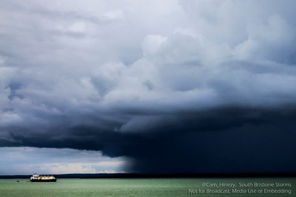 Darwin Harbour gets overtaken by monsoon storm in the Northern Territory, Australia
