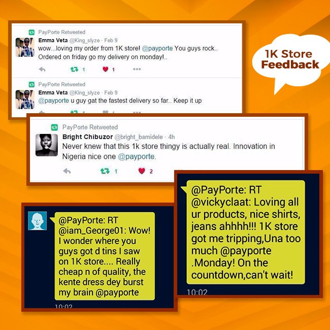 PayPorte's tweet photo. #TBT Throwback to customers feedback on their #PayPorte1KStore Shopping. Get ready for even more as #1KStore returns this Monday, January 23 https://t.co/L8FREN0RKg