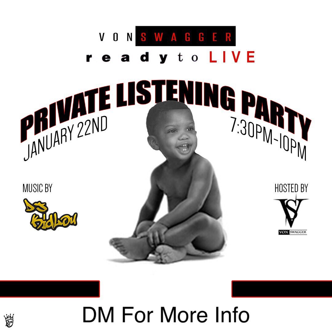 DJKidLou's tweet photo. I'm DJing In Cleveland This Weekend For My Brother @VonSwagger Listening Party!! #ReadyToLive #VSFromCS #CircleSide 👑 https://t.co/pxA25S95Uo