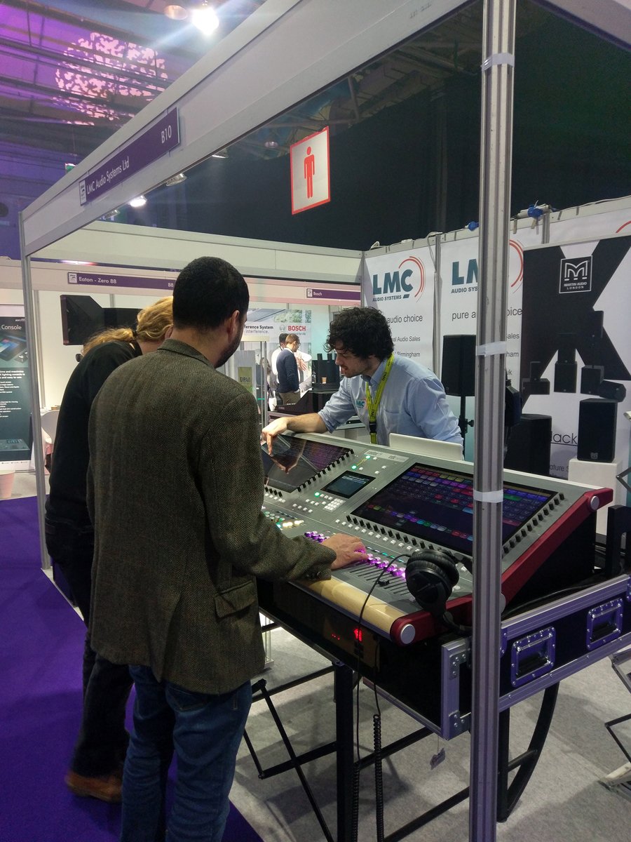 Tim from <a href="/lmcaudio/">LMC Audio Systems</a> showing off the CDC seven at the <a href="/plasashow/">PLASA Events</a> Glasgow - stand B10. If you are there say hello to Tim and Rob!