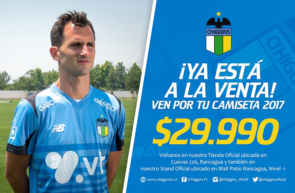 Ya puedes apreciar, tocar y vestir tu camiseta celeste modelo 2017. Acércate a nuestra Tienda Oficial y a nuestro módulo en <a href="/MallPatioRcga/">Mall Patio Rancagua</a>