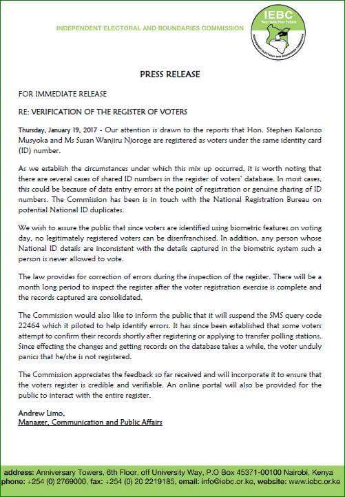 leemakwiny's tweet photo. @IEBCKenya is taking Kenyans for a ride. 3rd paragraph of this statement betrays manual backup. Wanjiru is a dead voter.
#IebcRiggingScheme https://t.co/qTJMSR0ceE