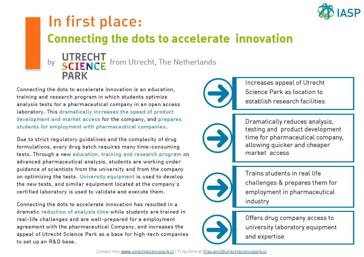Read about 2016's winning #InspiringSolutions entry from <a href="/Utrecht_ScncPrk/">Utrecht Science Park</a> and submit your own bright ideas! iaspinspiringsolutions.com