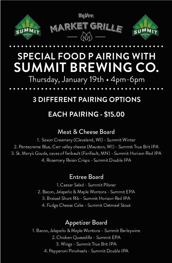 CollegeCityBEV's tweet photo. Come drink &amp; eat with us today at @HyVee Lakeville! @summitbeer https://t.co/jgcZnPB6jM
