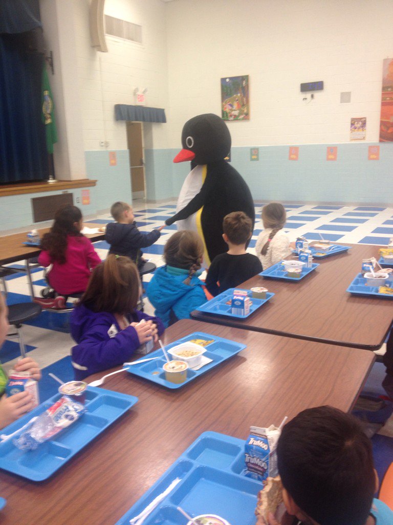CESGoPanthers's tweet photo. JiJi making an appearance at breakfast this morning at Upper Campus! JiJi will be at Lower Campus soon! #STMathFun https://t.co/aDyFizV3TN